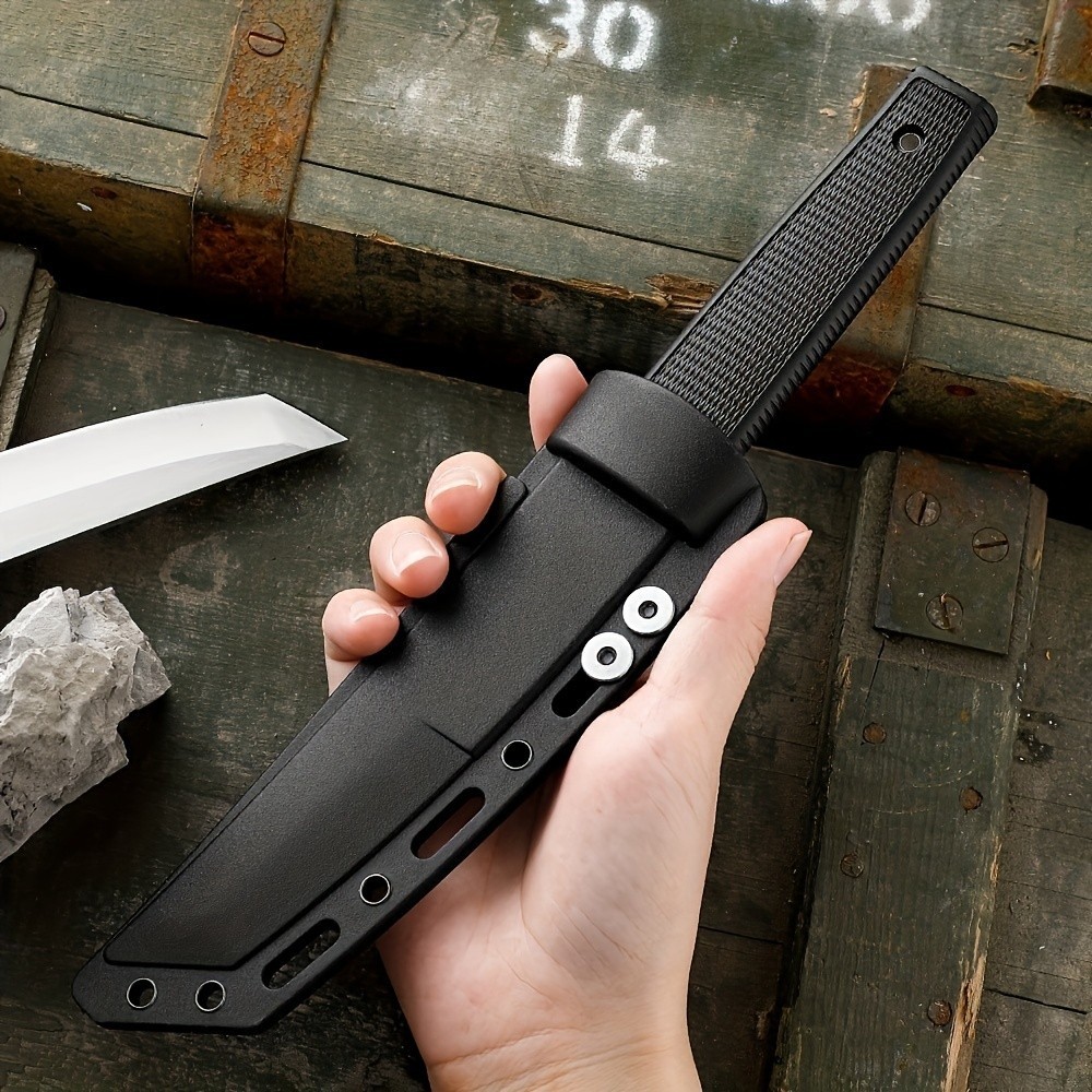 Stainless Steel Fixed Blade Knife – Outdoor Camping, Survival Tool with Sheath