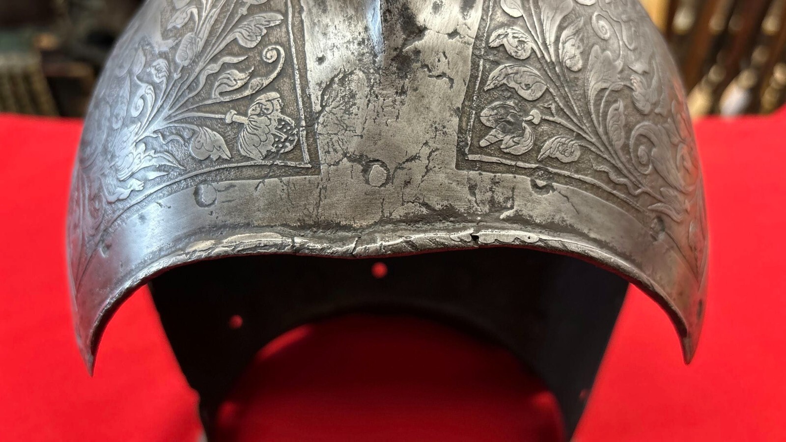Very Fine Skull Of A Burgonet Helmet Possibly French Circa 1600