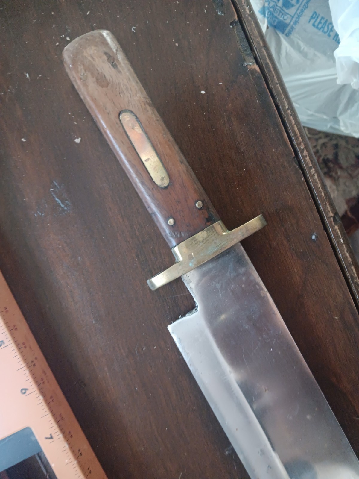 X-Large Bowie Knife Modern Reproduction 16″ OAL Wood Scales
