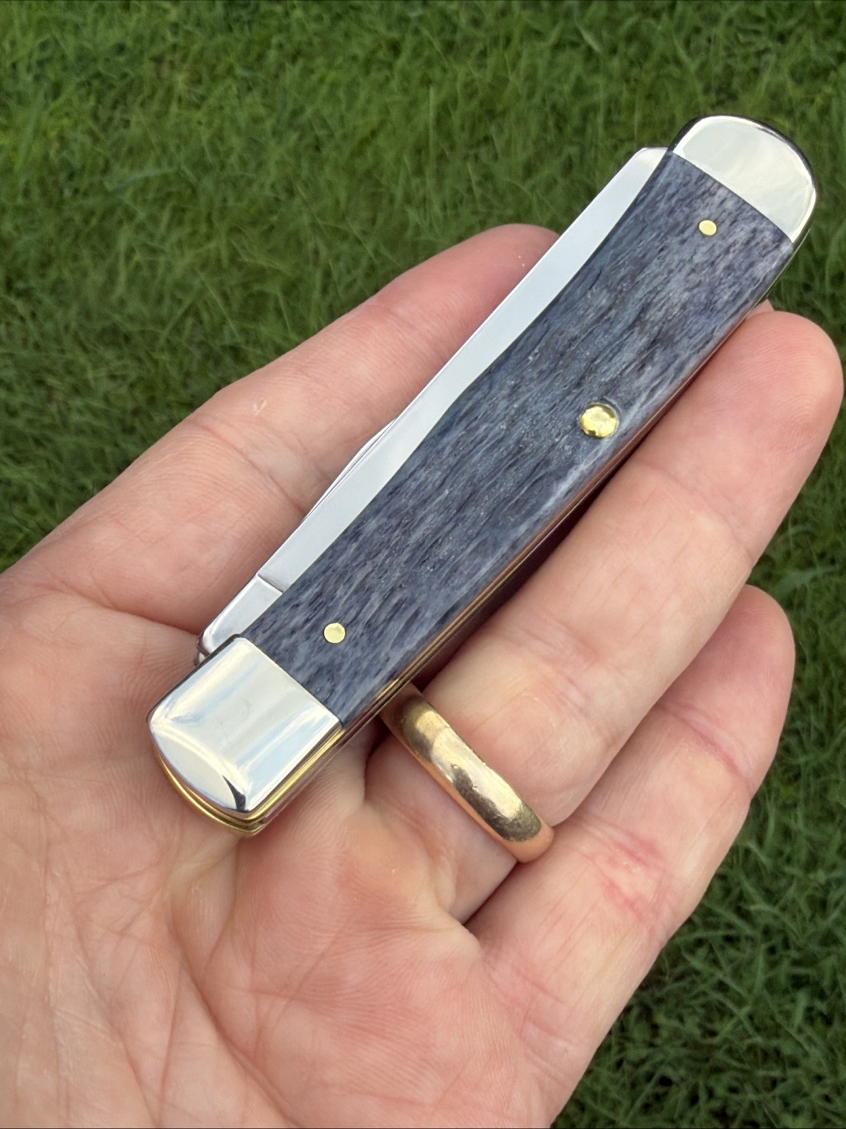 Case XX 2025 Pocket Worn Gray Crandall Bone 6254 CS Trapper Knife