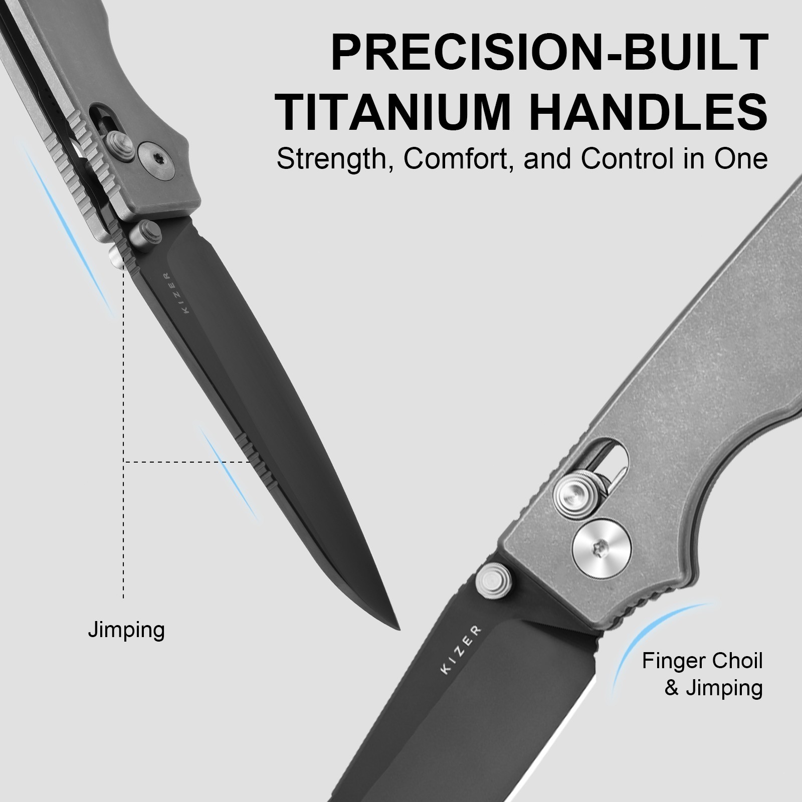 Kizer Original 2 Folding Pocket Knife S45VN Blade Titanium Handle Ki3605.2SA1