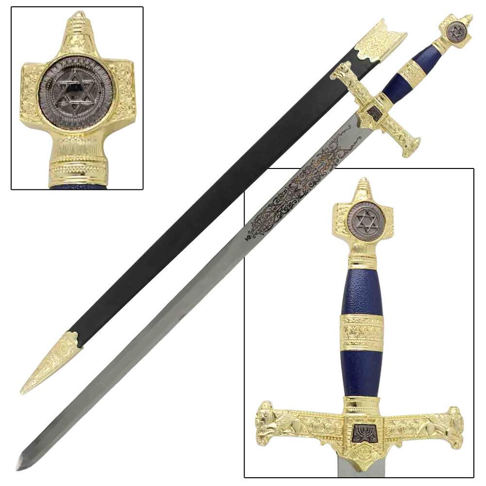 KING SOLOMON MEDIEVAL TEMPLAR CRUSADER REPLICA LONGSWORD – Historical Collection