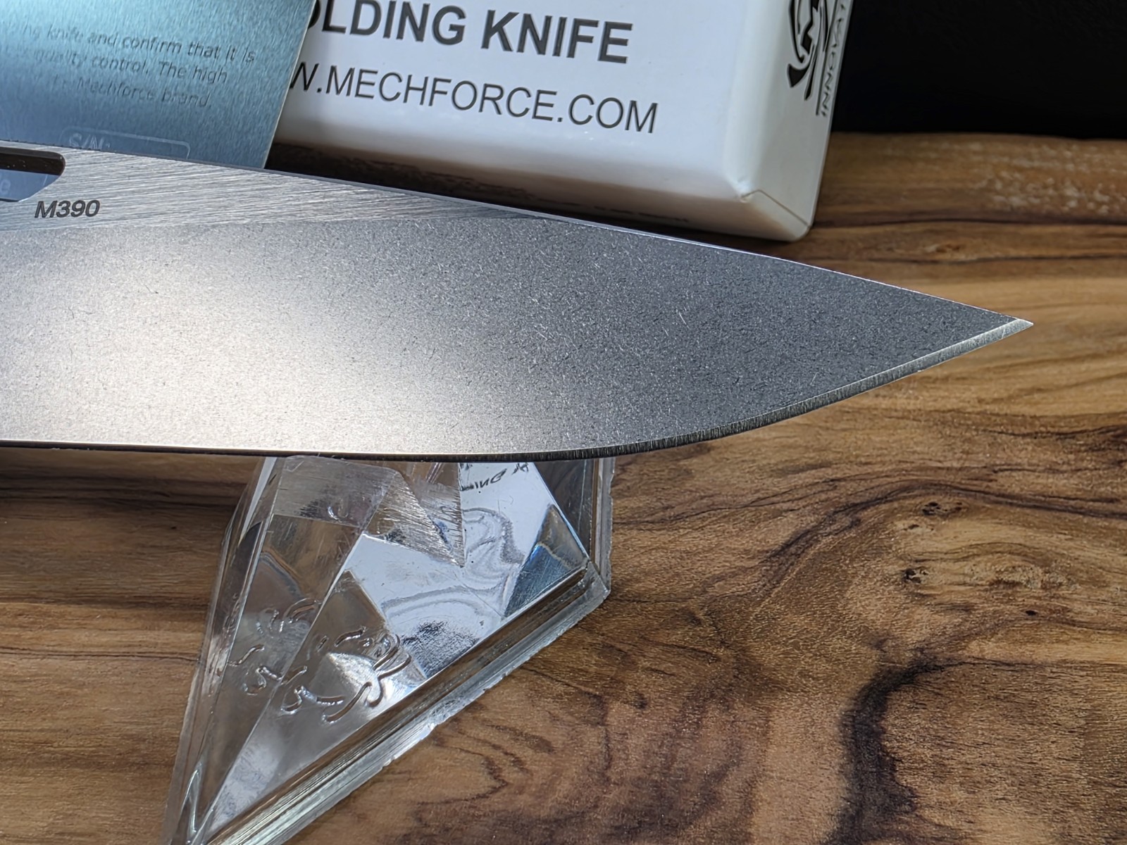 Mechforce Knives M1 Titanium/CF Handle & Bohler M390 Blade Folding Knife #41 NIB