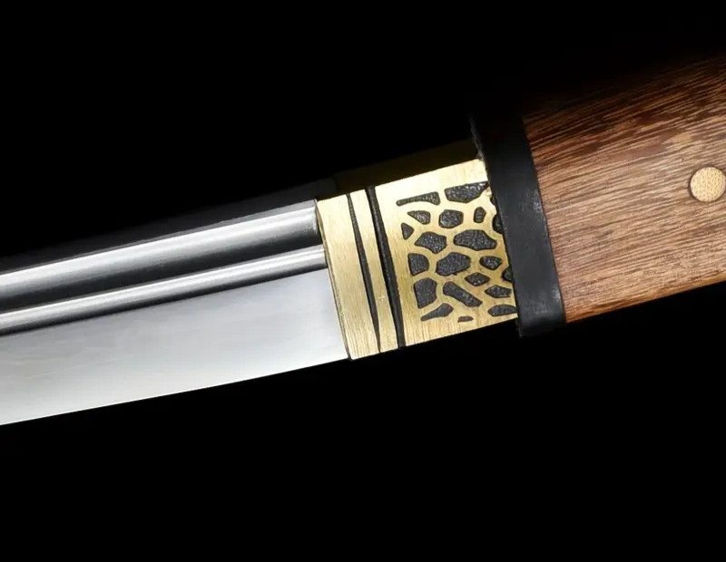 New Japanese Tanto (short Katana) clay-tempered Hamon, Samurai Sword Wakizashi