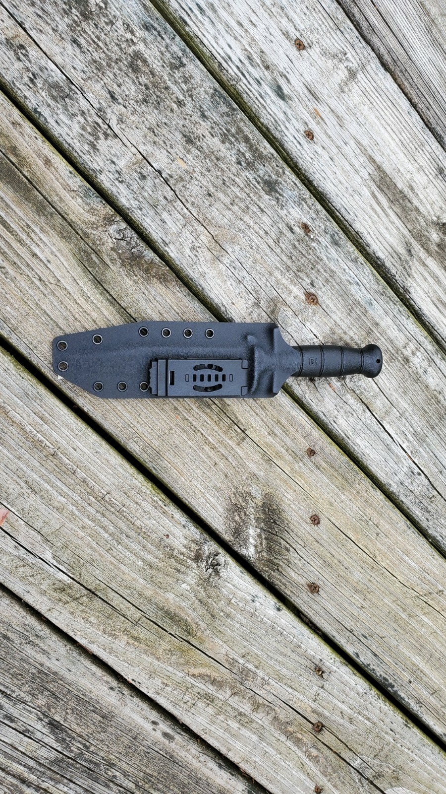 Custom Kydex sheath for GLOCK FIELD KNIFE 78 & 81, pancake style, belt clip (Bk)