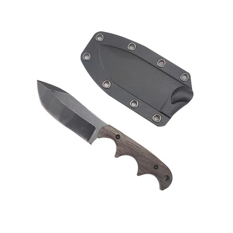 Stainless Steel Full Tang Tactical Fixed Blade Knife EDC Pocket Knife + Sheath