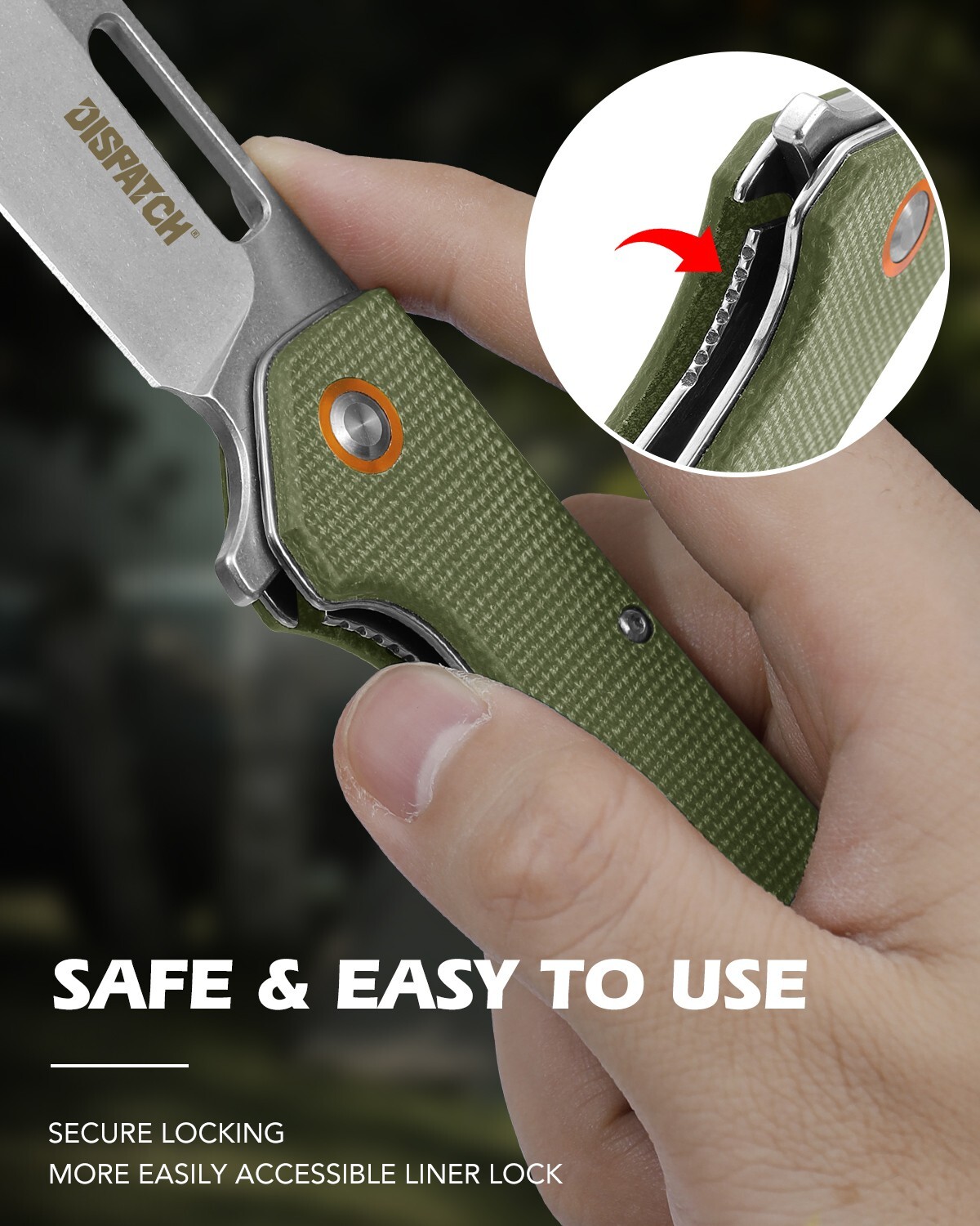 Pocket Knife with Clip,EDC Tactical Folding Knife ,Micarta Handle