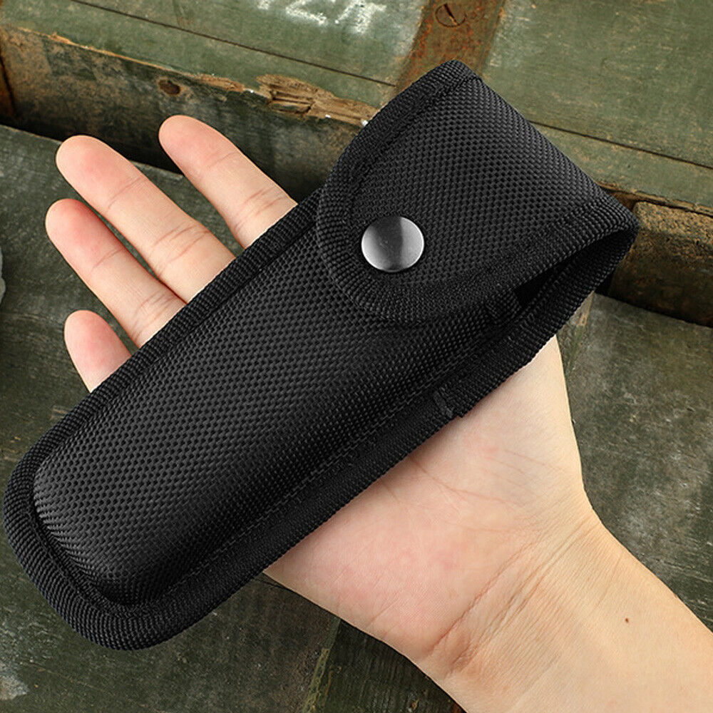 2/4-Pack Black Portable Hard Boxed Nylon Belt Sheath For Folding Knife US Seller