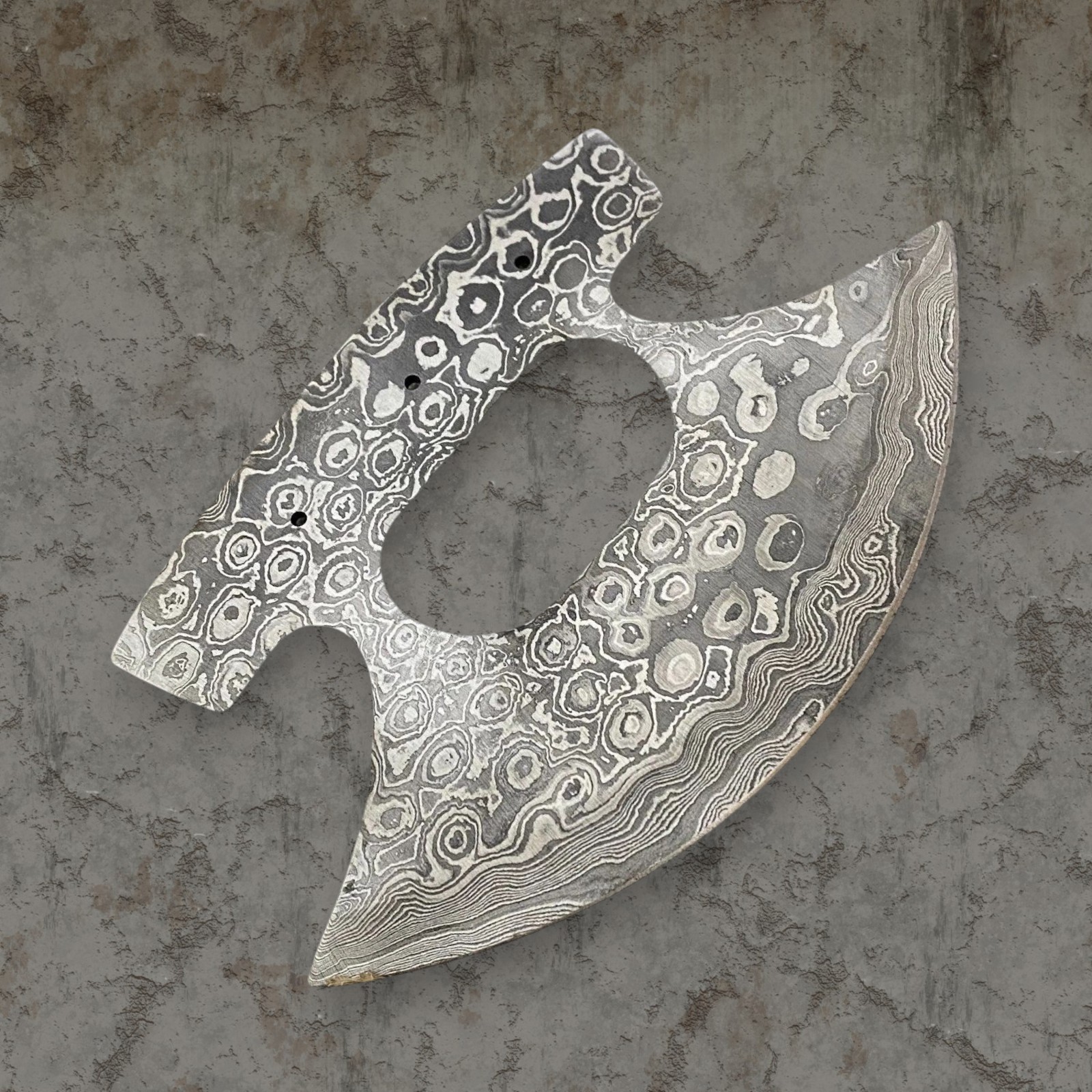 Ulu Blade Blank Damascus Steel Alaskan Skinner Knife Making DIY Project 7.5 Inch