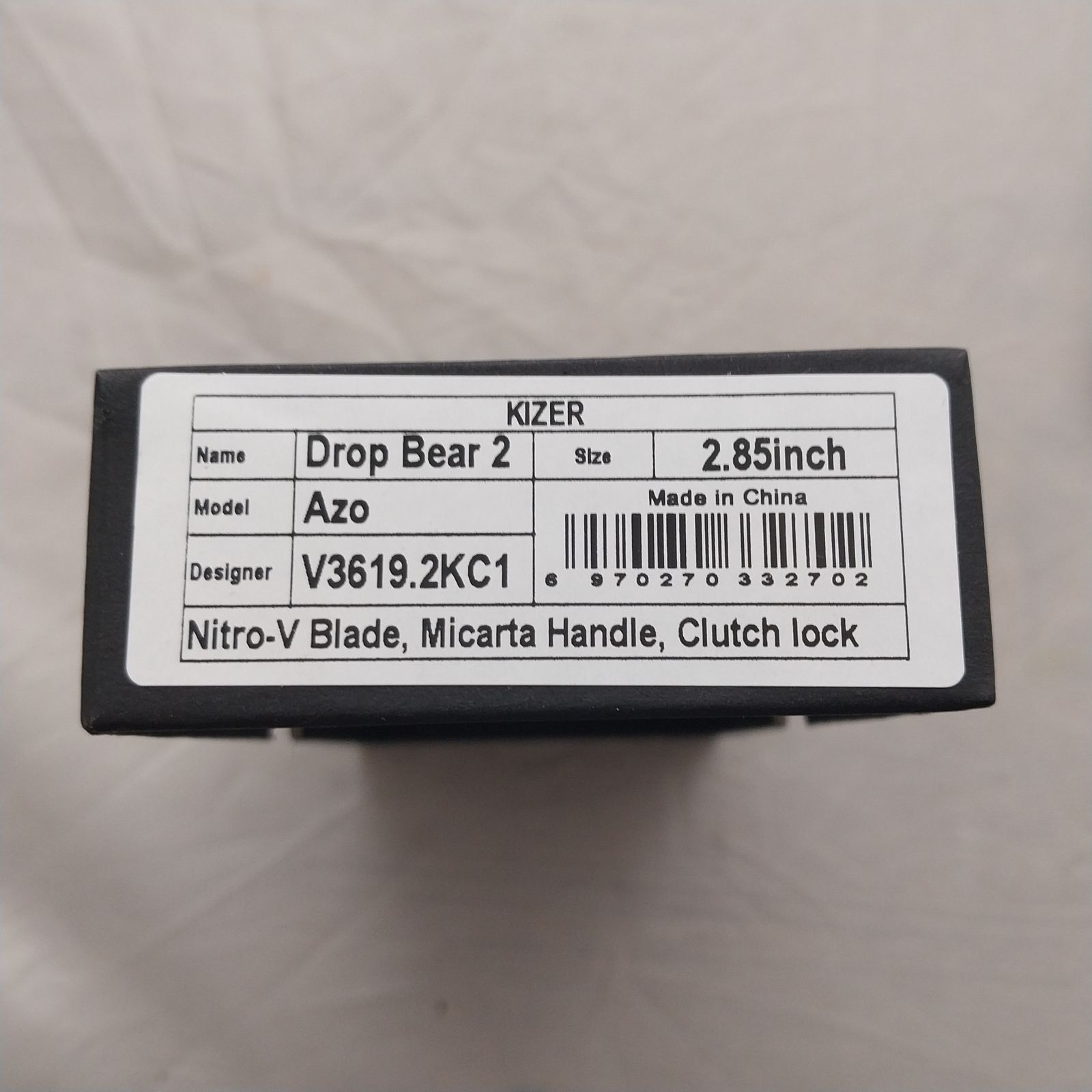 Kizer Cutlery Drop Bear 2 Clutch Lock Micarta Folding Pocket Knife V36192KC1