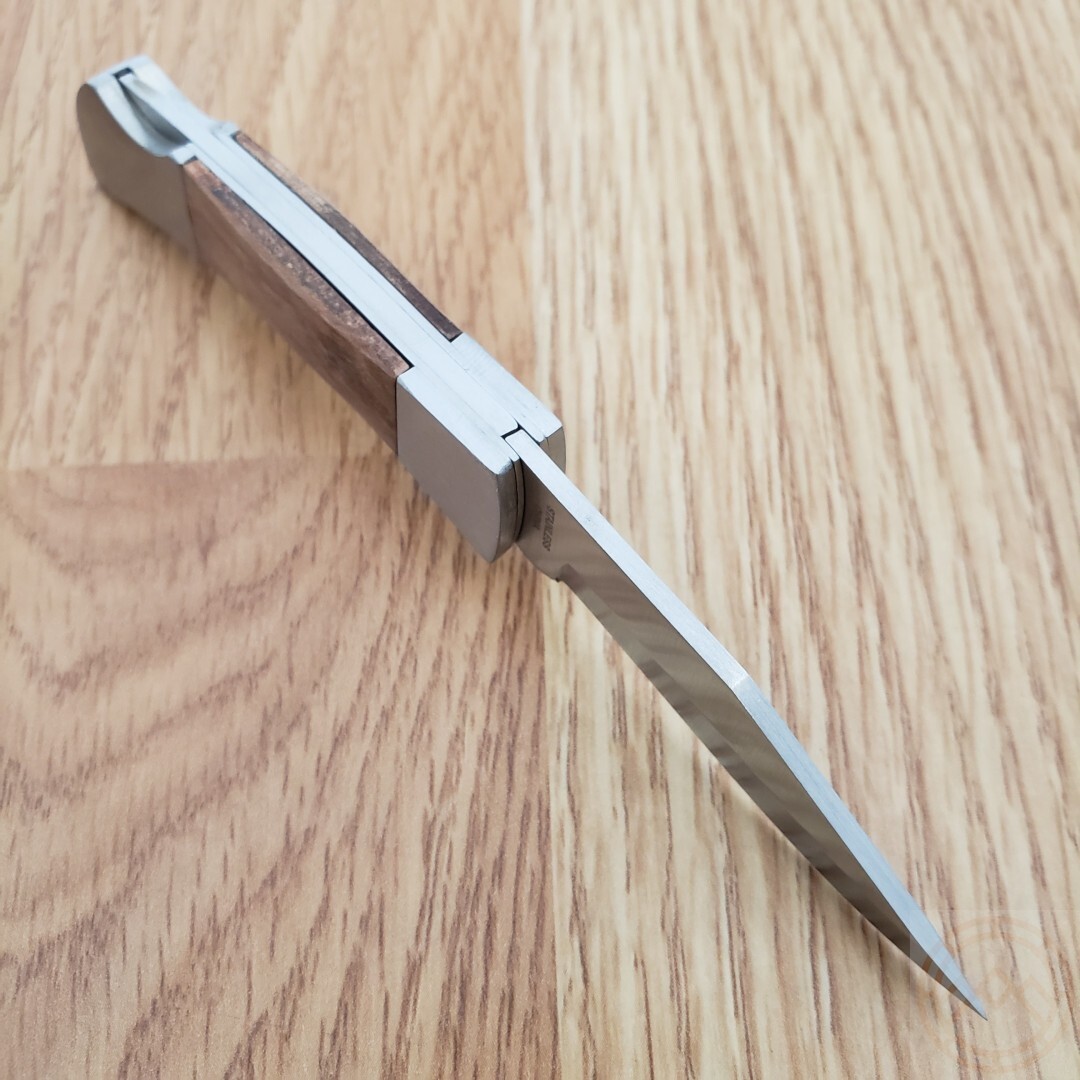 Rite Edge Small Lockback Folding Knife 2″ Stainless Clip Point Blade Wood Handle