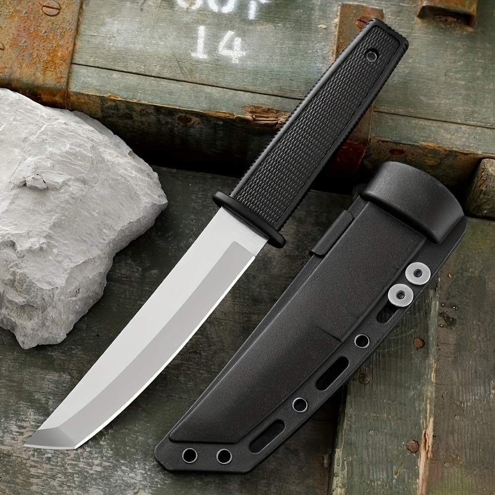 Stainless Steel Fixed Blade Knife – Outdoor Camping, Survival Tool with Sheath