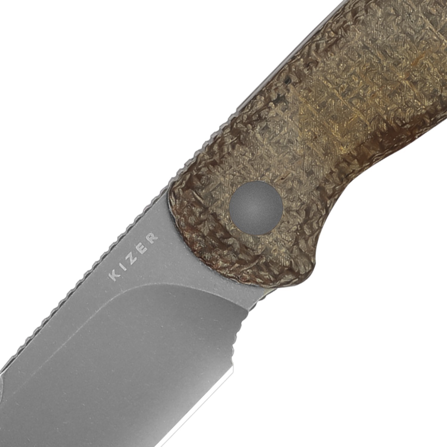 Kizer Drop Bear Clip Point Fixed Knife 14C28N Blade Micarta Handle With Sheath