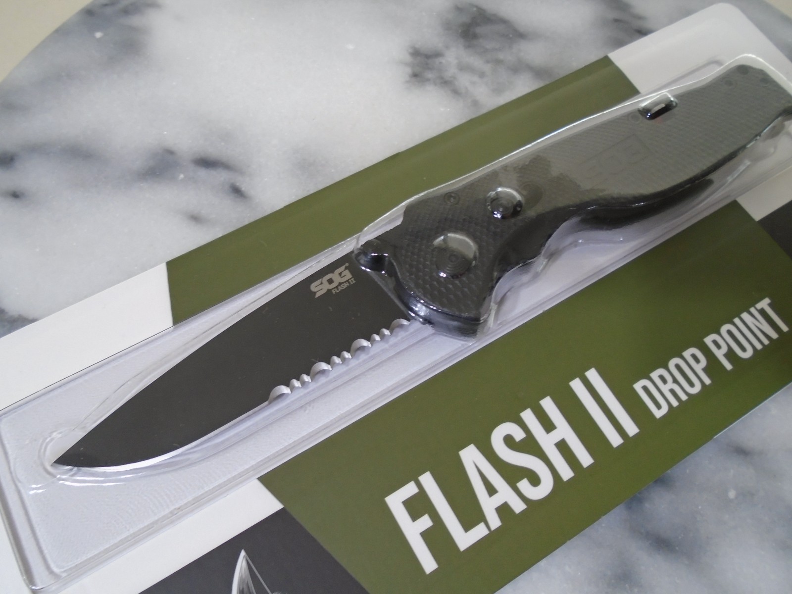 SOG Flash II Assisted Open Pocket Knife Arc Lock Folder Aus-8 TFSA-98-42-102 New