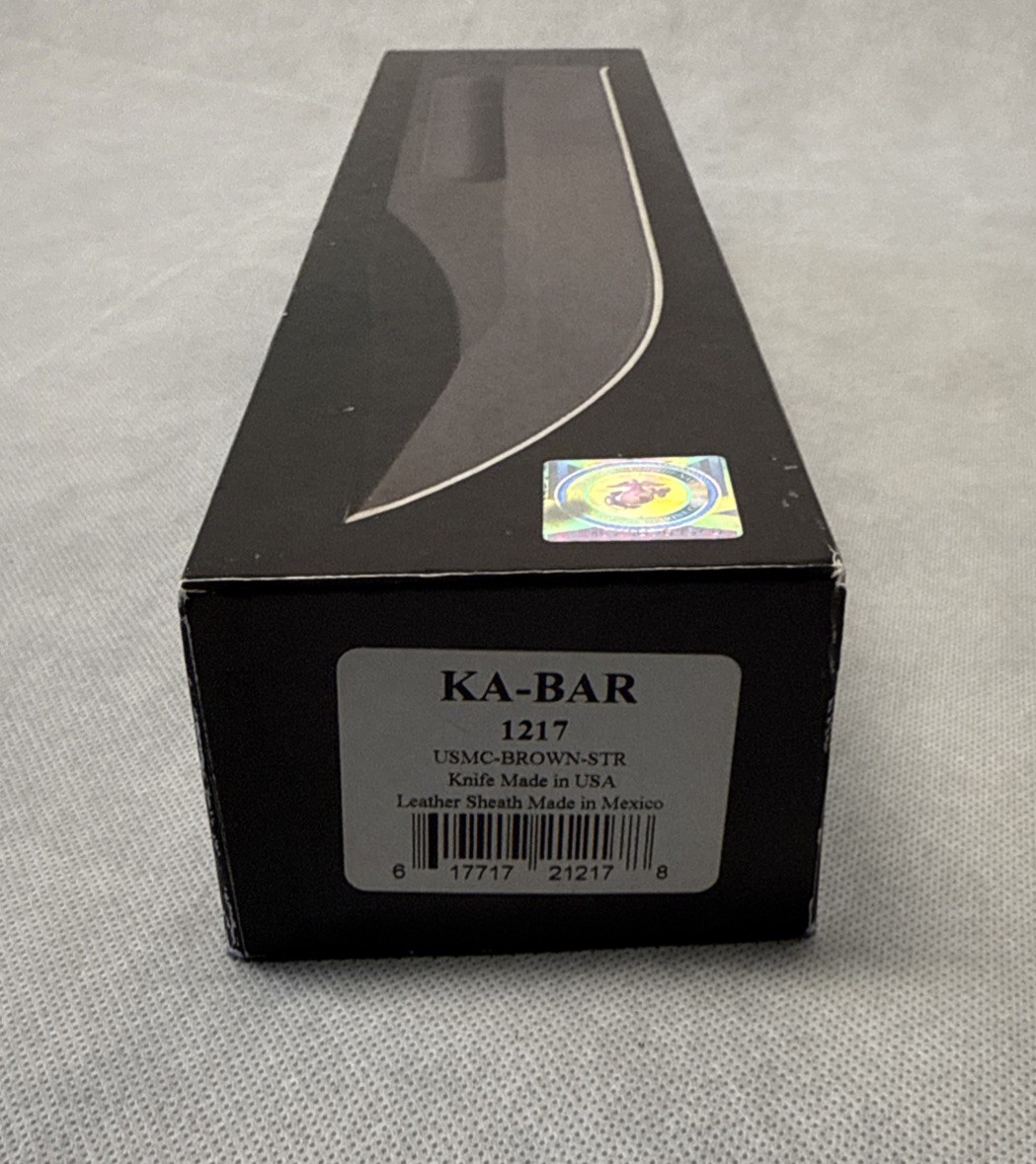 KA-BAR USMC Fighting Knife 1217 New In Box With Sheath And Papers