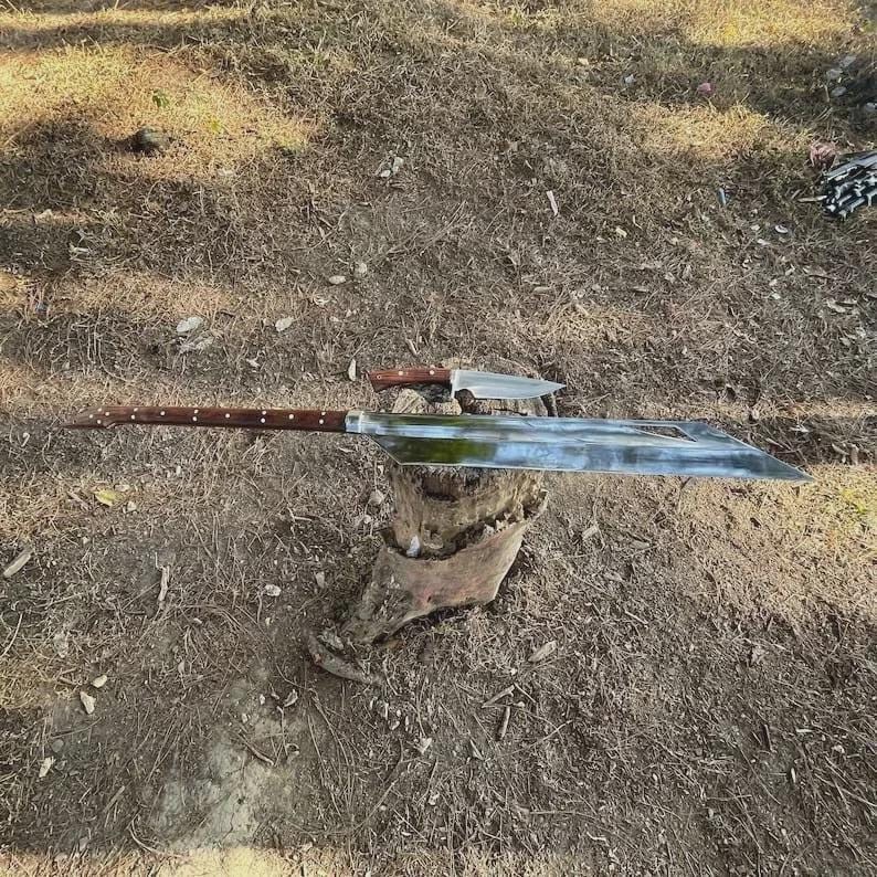 Custom Handmade Carbon Steel Blade Long Machete Sword | Hunting Sword | Camping