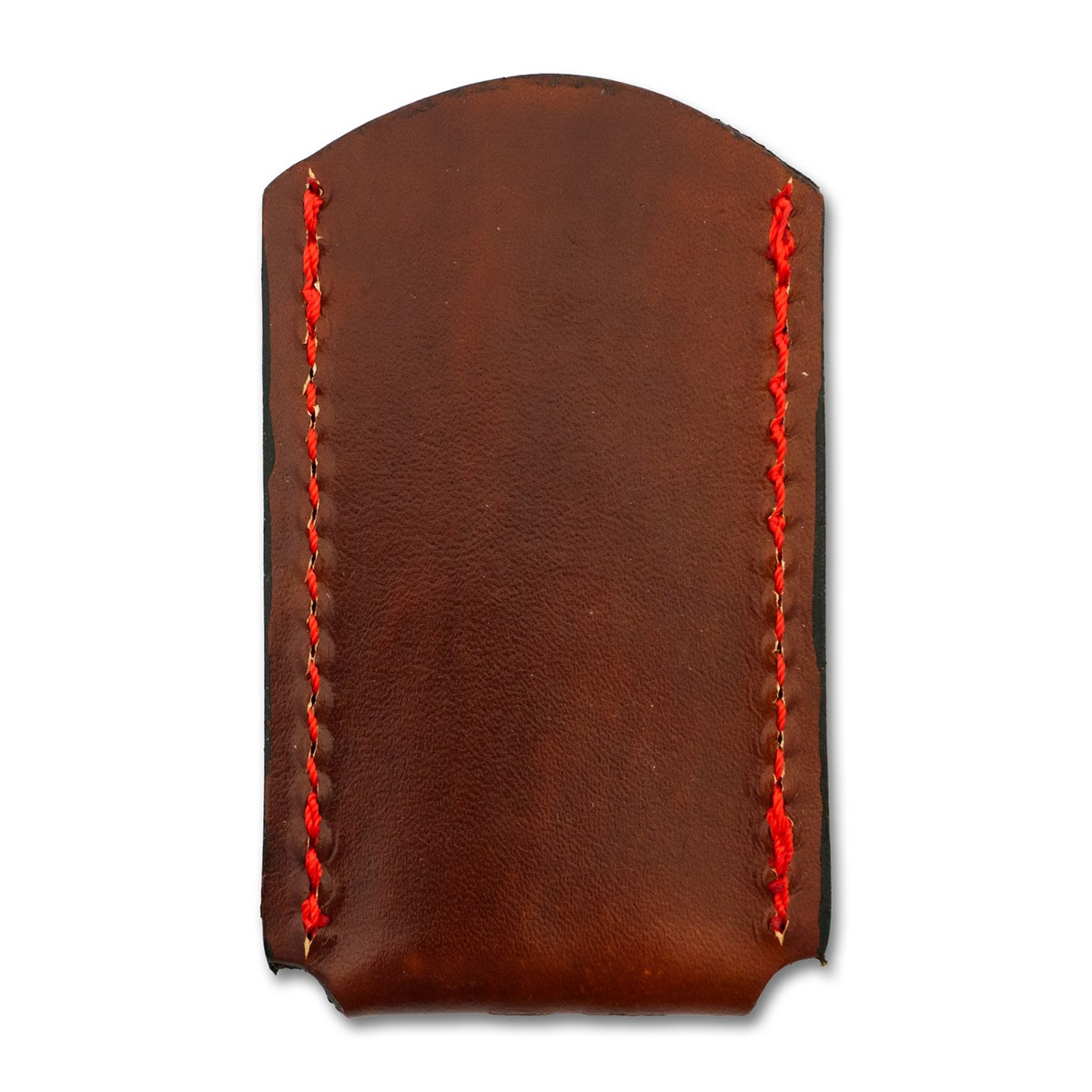 RoseCraft Blades RCXSLIP-M Medium Brown Leather Red Stitching Slip Pouch