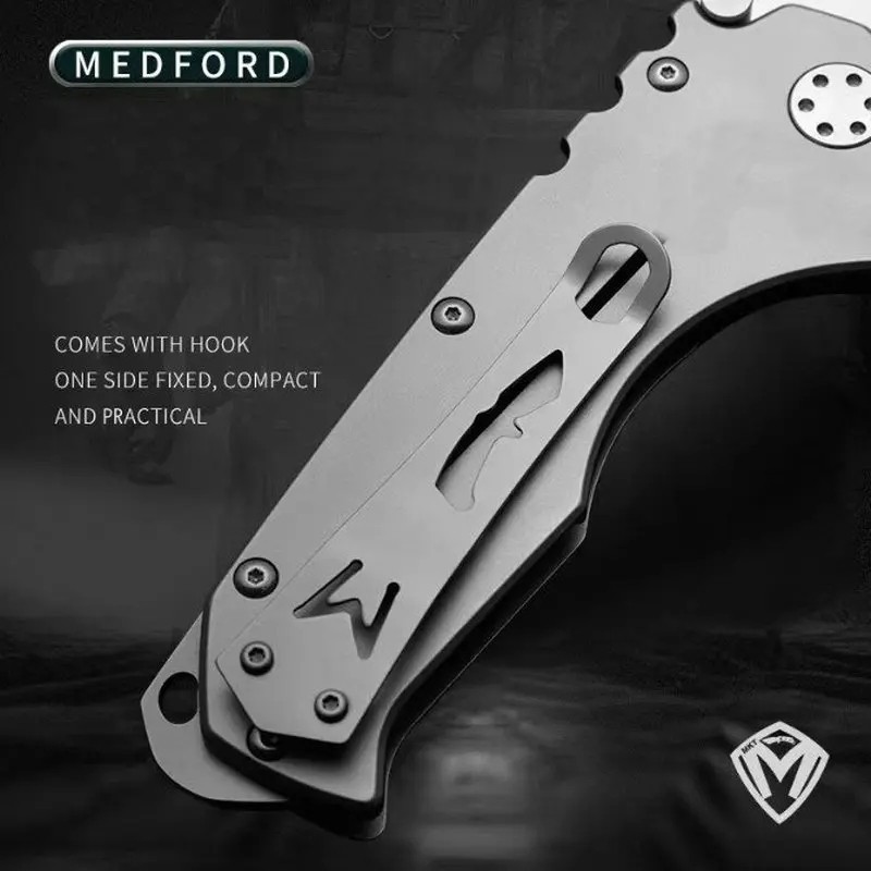 Heavy Duty Silver Folding Blade Tactical Knife D2 Blade Pocket EDC Knife 60HRC