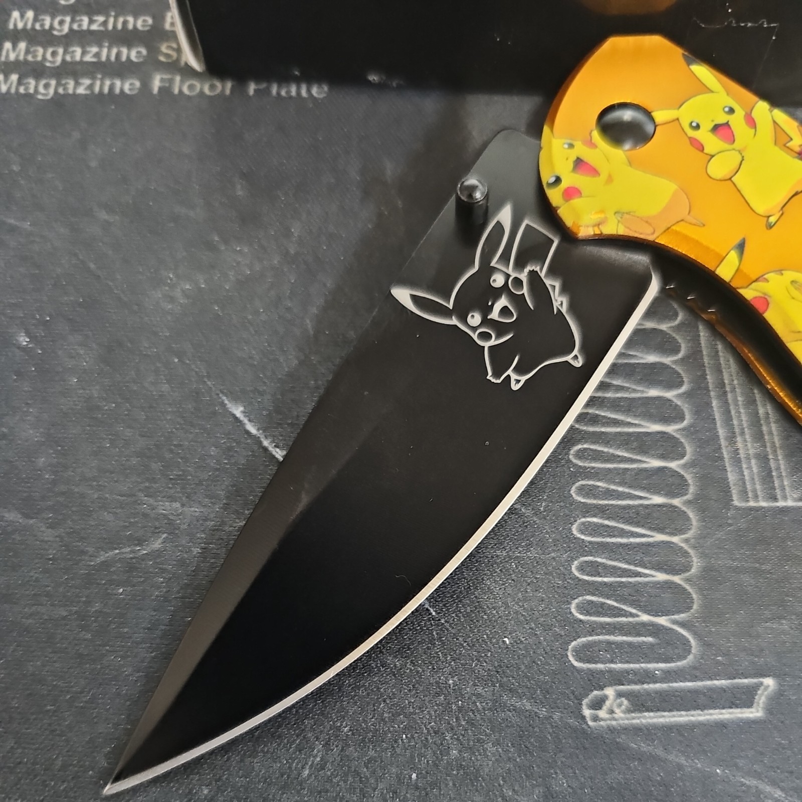 Pokemon Pikachu Drop Point Folding Pocketknife Liner Lock Clip #30
