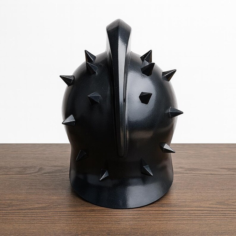 Gladiator Maximus Black Helmet Replica | 18 Gauge Steel Cosplay Mask Helmet