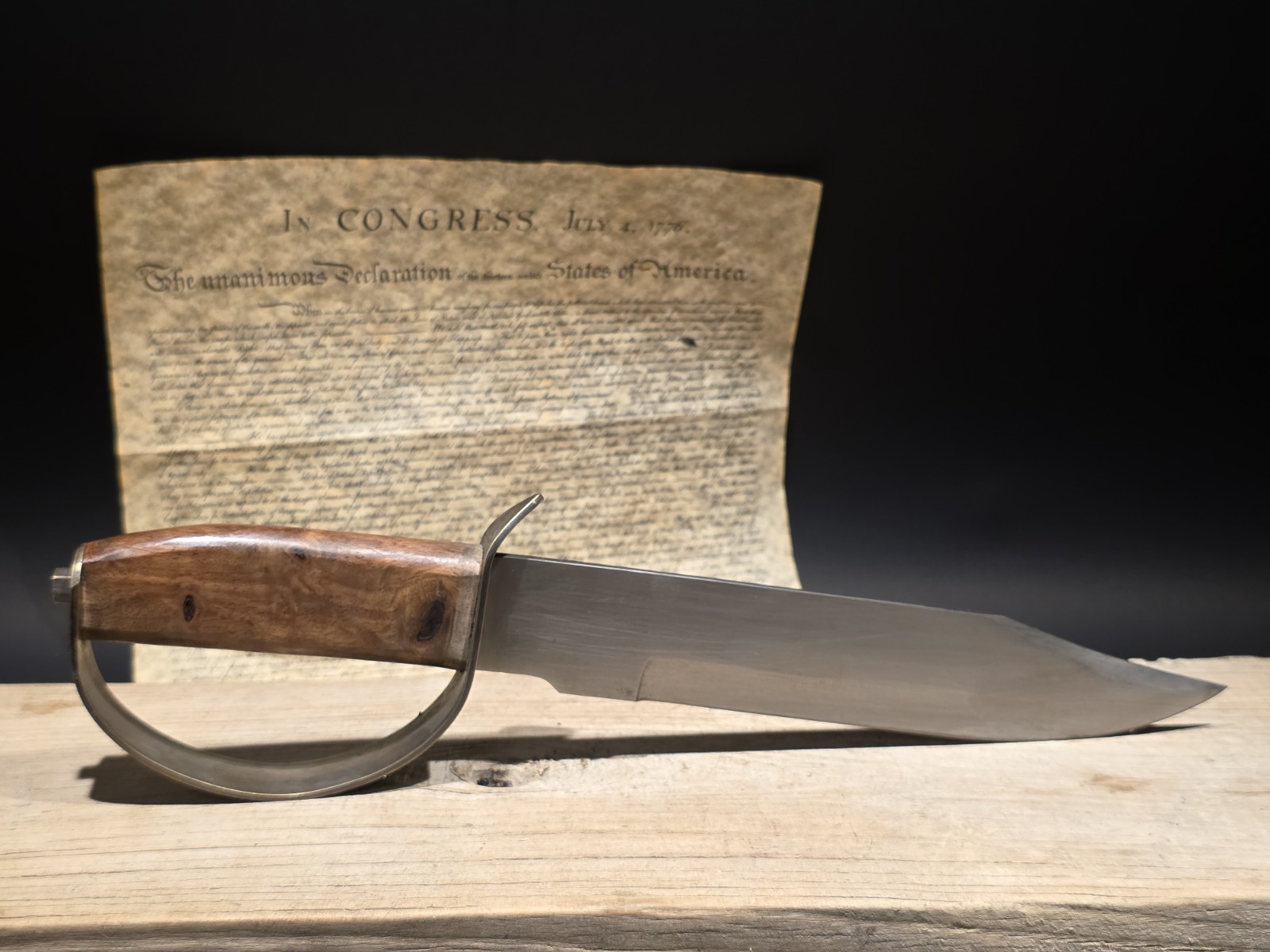 15″ Antique Style Civil War Confederate D Guard Bowie Knife