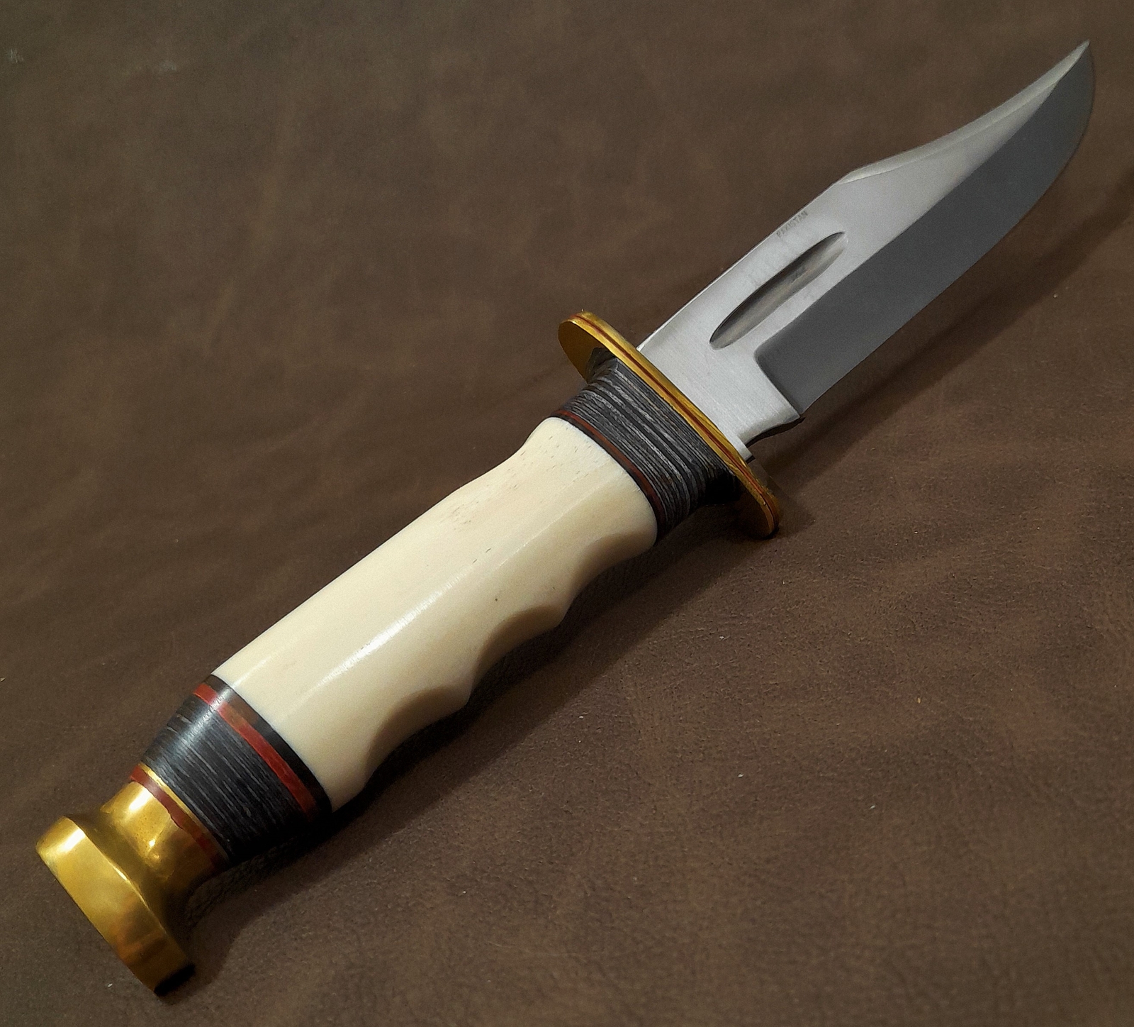11.25″ Real Bone Fixed Blade Bowie Hunter EDC Knife