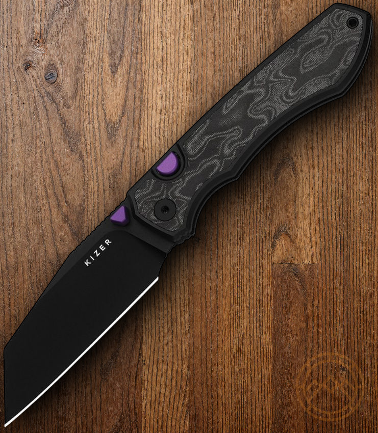 Kizer Cutlery Folding Knife 3.38″ S45VN Steel Blade Aluminum/Micarta Handle