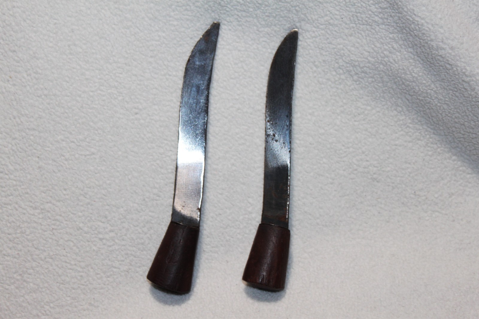 Vintage India Kukri Knife w/ Sheath & 2 Small Knives Full Tang Nepalese Gurkha