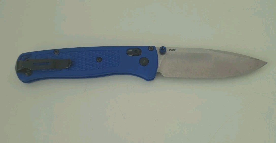 Benchmade 535 BUGOUT BLUE GRIVORY S30V Stainless Steel (58-60HRC) Folding Knife
