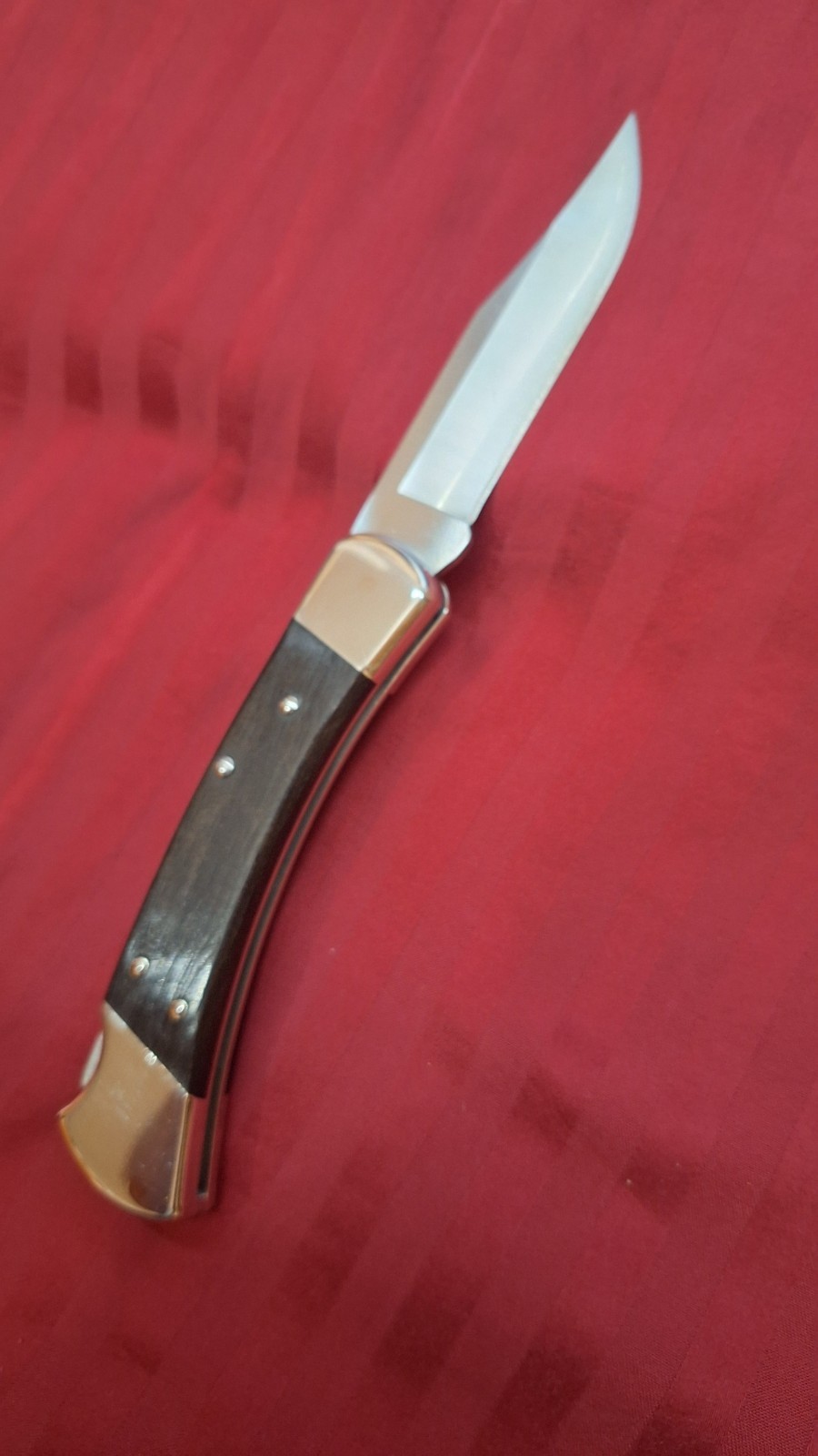New Buck 110 Hunter Clip Point Knife Nickel Sliver Stamped Tang! Yes Nickel!