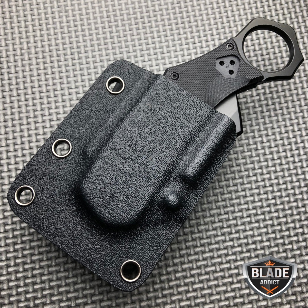 Tactical Karambit Claw Folding Pocket Knife w/ Hard Sheath Quick Release NEW