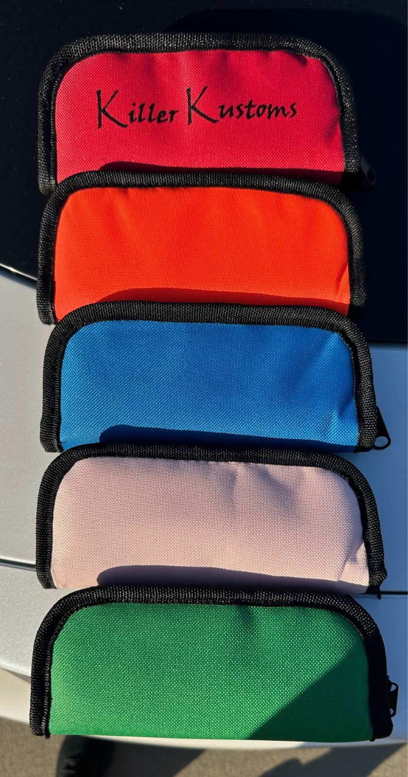 Knife Storage Case Zippered Clamshell Pouch – Holds 2 Pocket Knives up to 5.5″