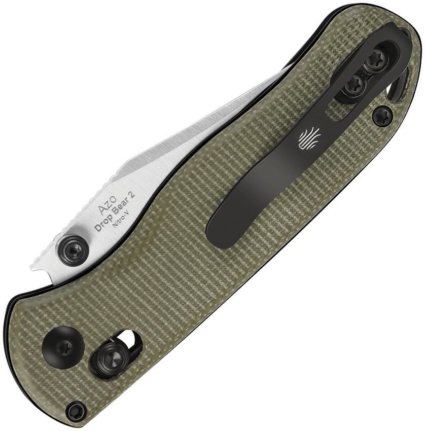 Kizer Cutlery Drop Bear 2 Folding Knife 2.88″ Nitro V Steel Blade Micarta Handle