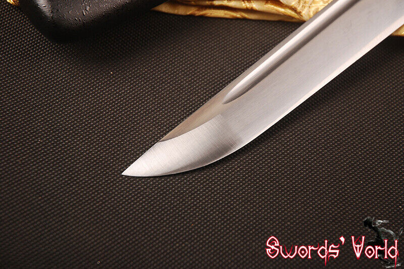 Sharp Japanese Tanto Samurai Sword self- defense Knife Carbon Steel Bo-hi Blade