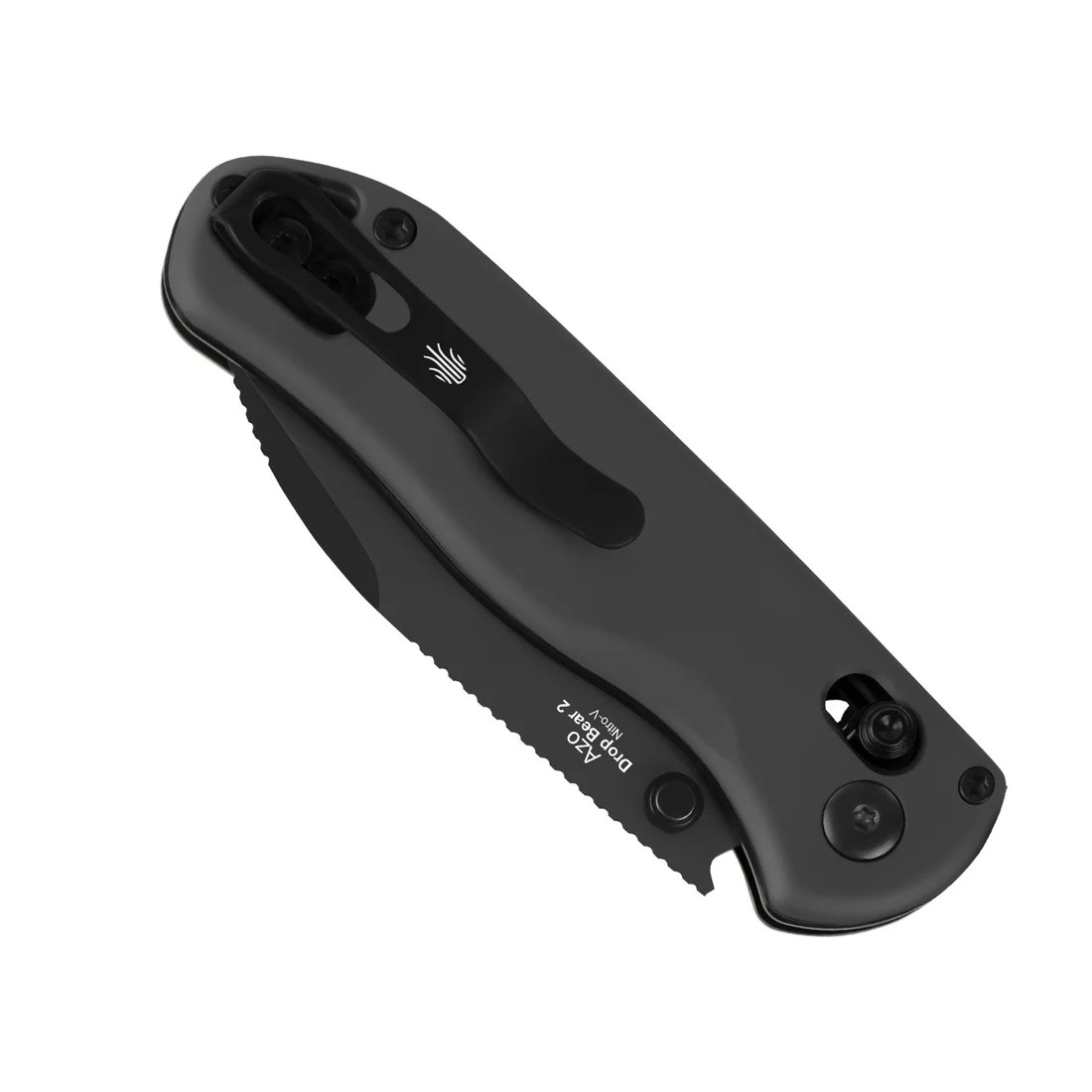 Kizer Drop Bear 2 Folding Knife Gray Alum Handle Nitro-V Plain Gray V3619.2KD2