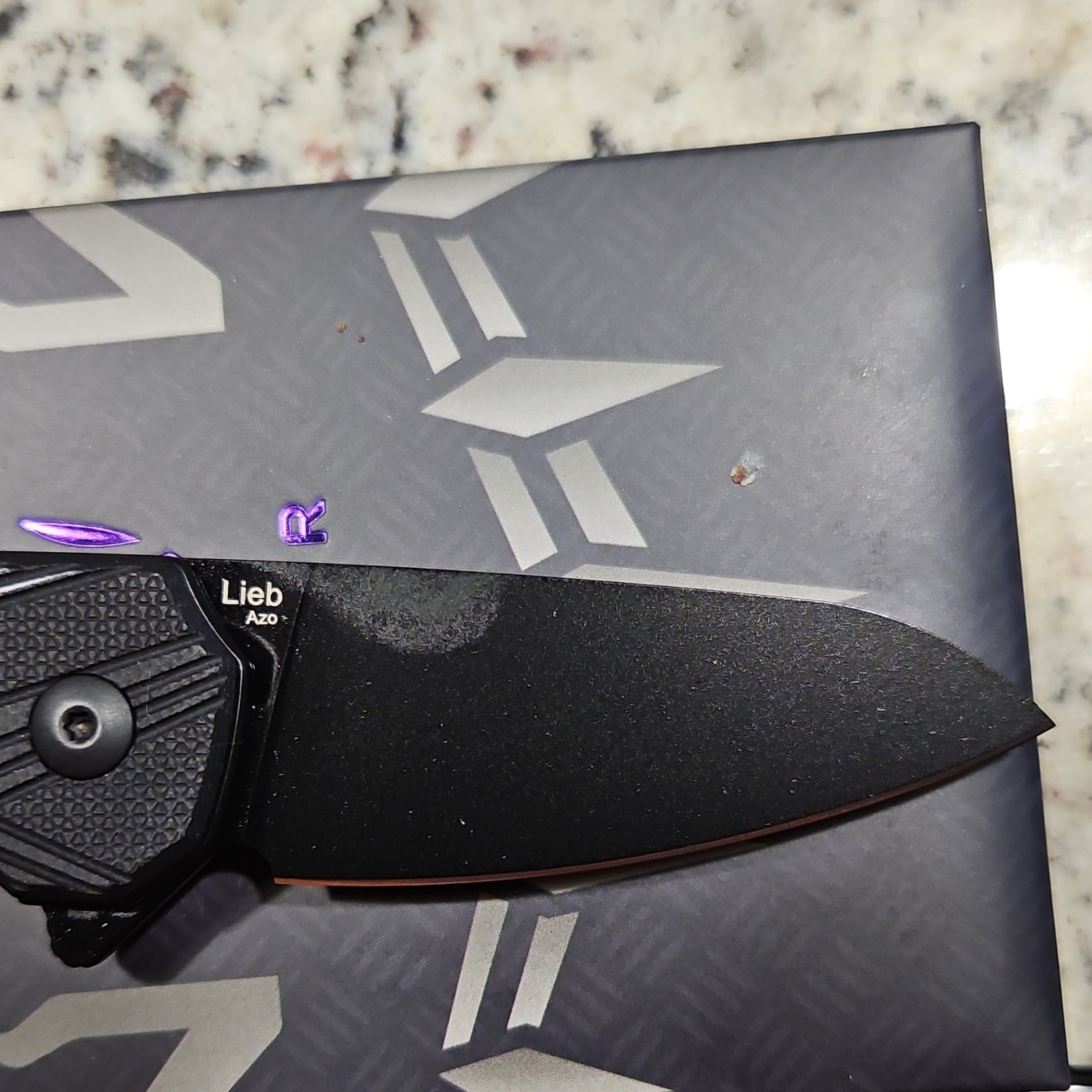 Kizer Lieb Black Panther Nitro-V Drop Point Plain Edge G10 Liner Lock