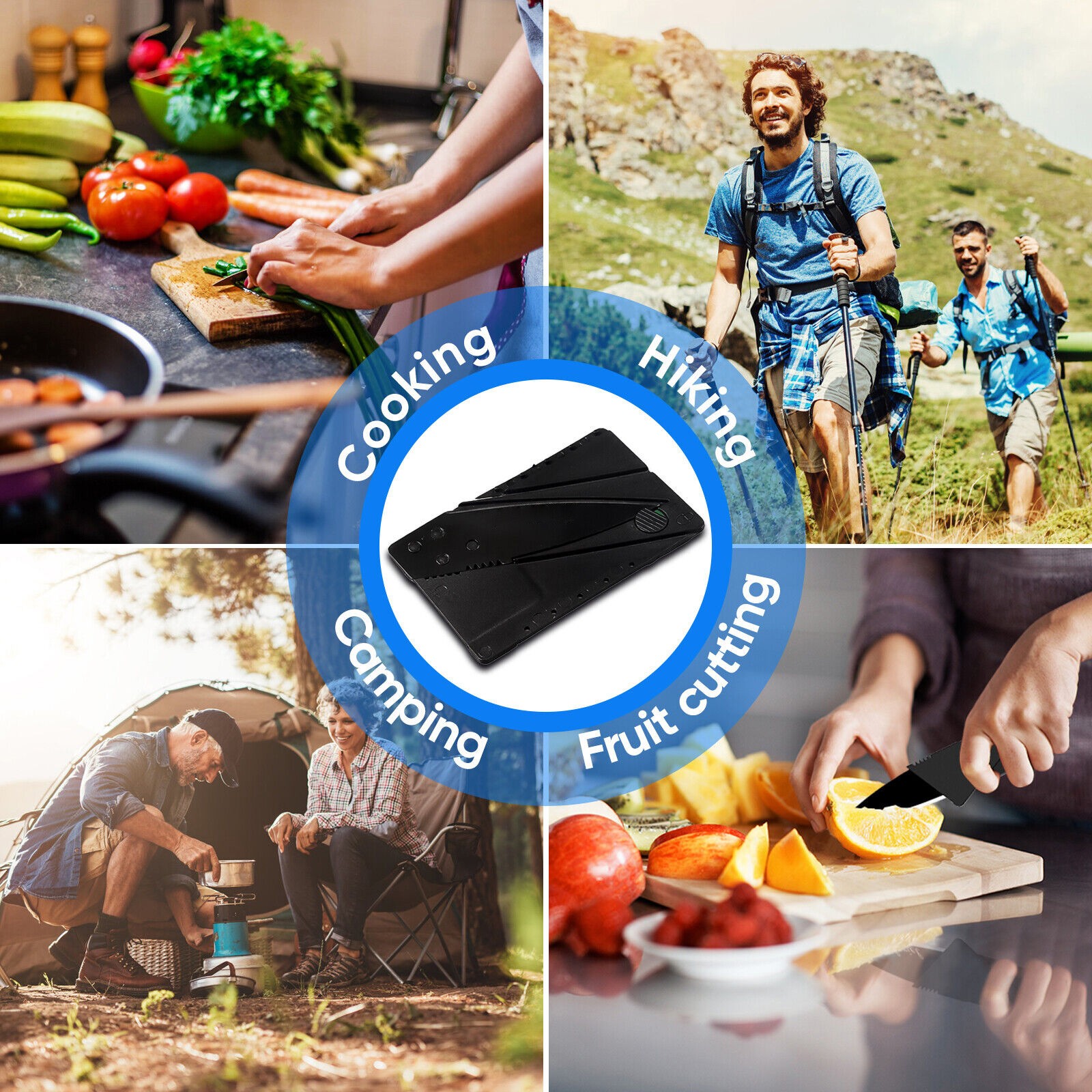 1-100 x Ultra Thin Folding Pocket Knives Sharp Hunting Knives Credit Cards Knife