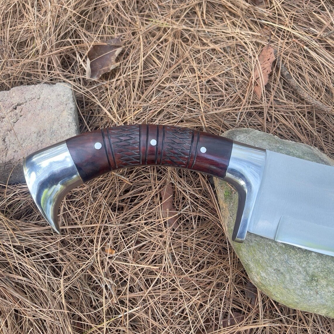 Custom Handmade D2 Tool Steel Machete – 20″ Combat & Survival Knife With Sheath