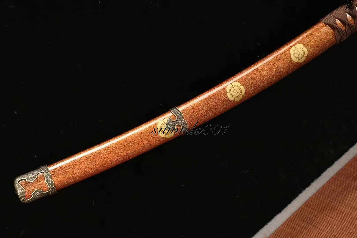 41» Handmade Japanese Authentic Tachi Sword T10 Steel Clay Tempered Katana