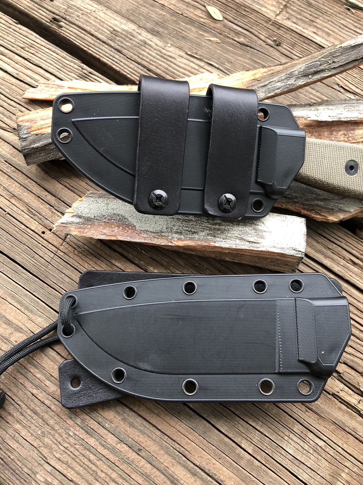 ESEE 3 or 4 Leather Scout Carry Horizontal Straps (knife & Sheath Not Included)