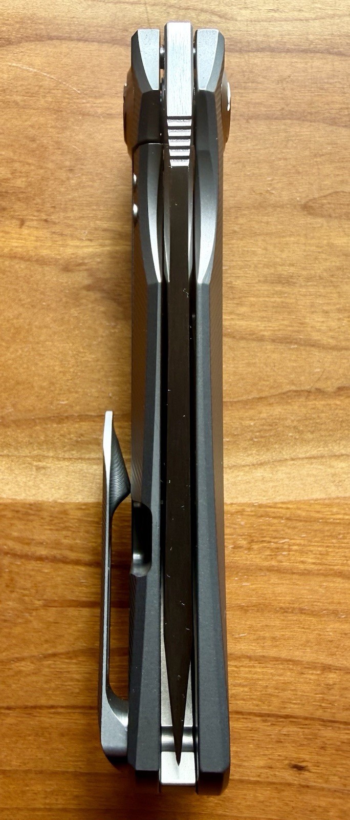 TwoSun TS195 Flipper Knife Titanium Handle M390 Reverse Tanto Blade – NIB