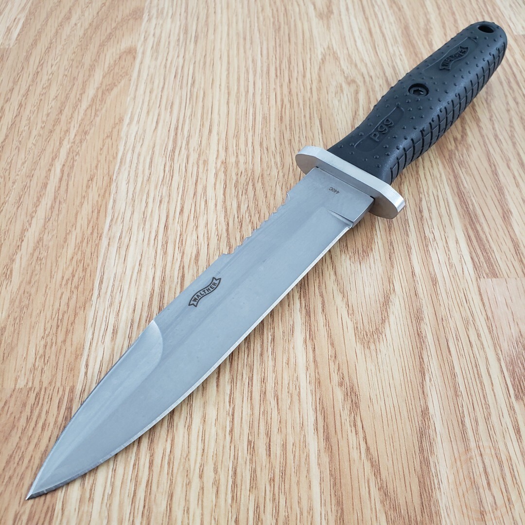 Walther P99 Tactical Fixed Knife 6″ Matte 440 Steel Blade Black Synthetic Handle
