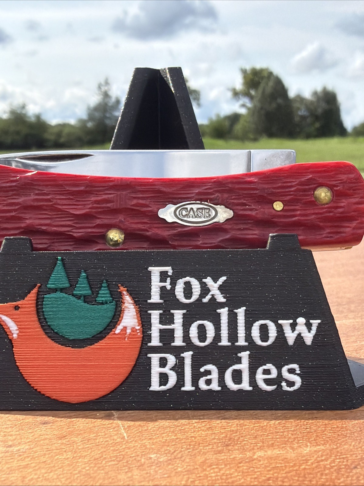 Case XX 2025 Dark Red Peach Seed Jig Bone 6137 CS Sod Buster Jr. Knife