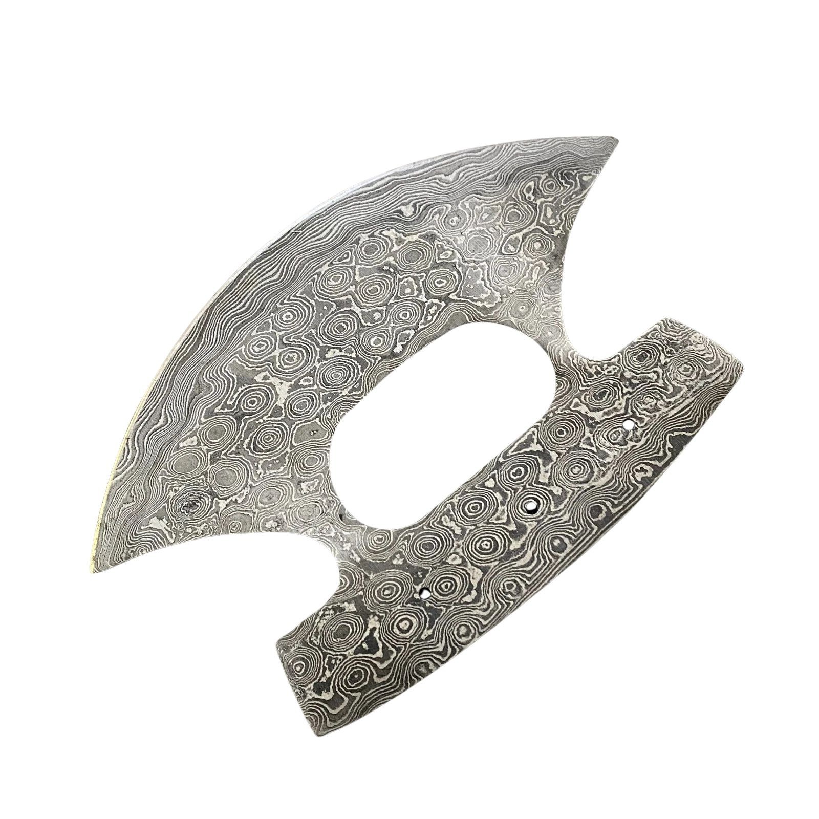 Ulu Blade Blank Damascus Steel Alaskan Skinner Knife Making DIY Project 7.5 Inch