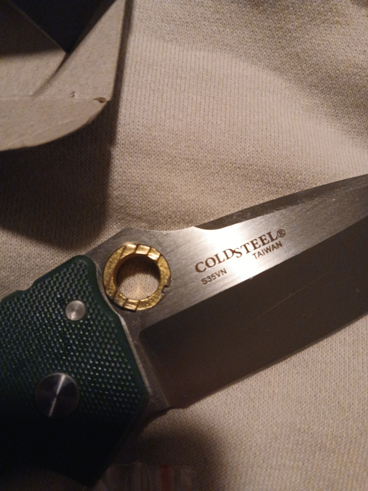 Cold Steel Golden Eye Clip Point S35vn G10 Green Handle Folding Knife