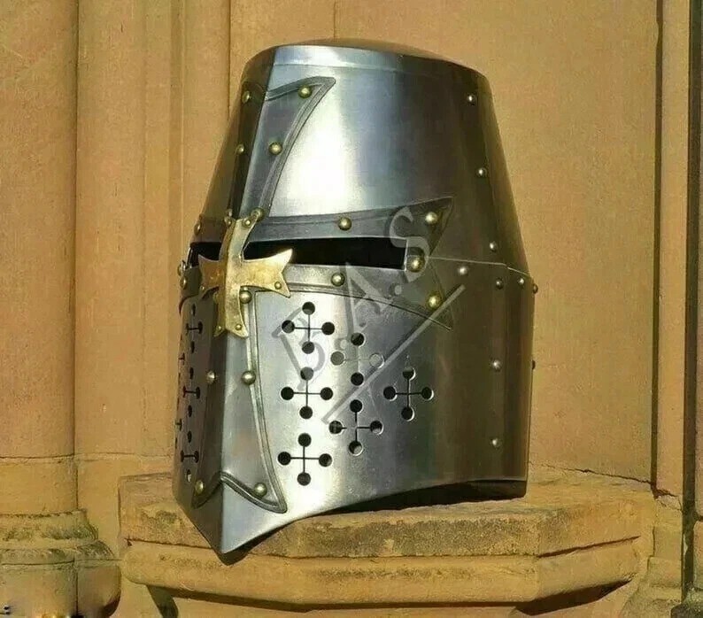Medieval Knight Templar Sugar Loaf Helmet Crusader Wearable Warrior «s Choice
