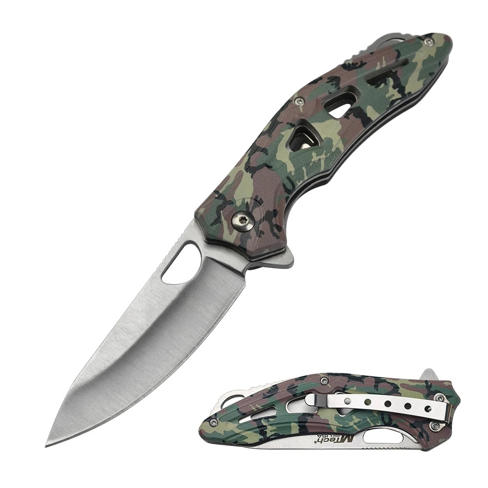 8.10″ MTech Spring Assisted Knife w/Aluminum Handle and Low Carry Pocket Clip