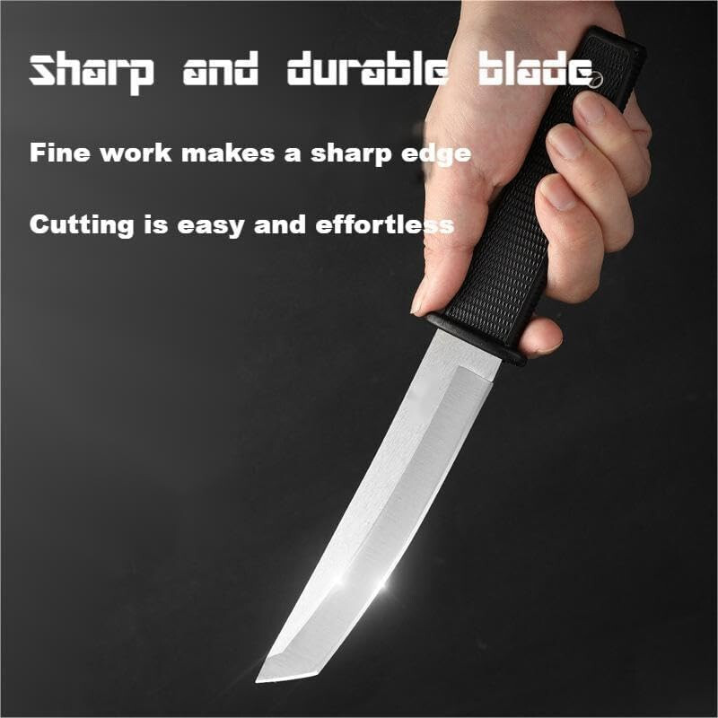 10″ Tanto Knife Fixed Plain Blade FRN Sheath Tang Tactical Combat EDC Boot
