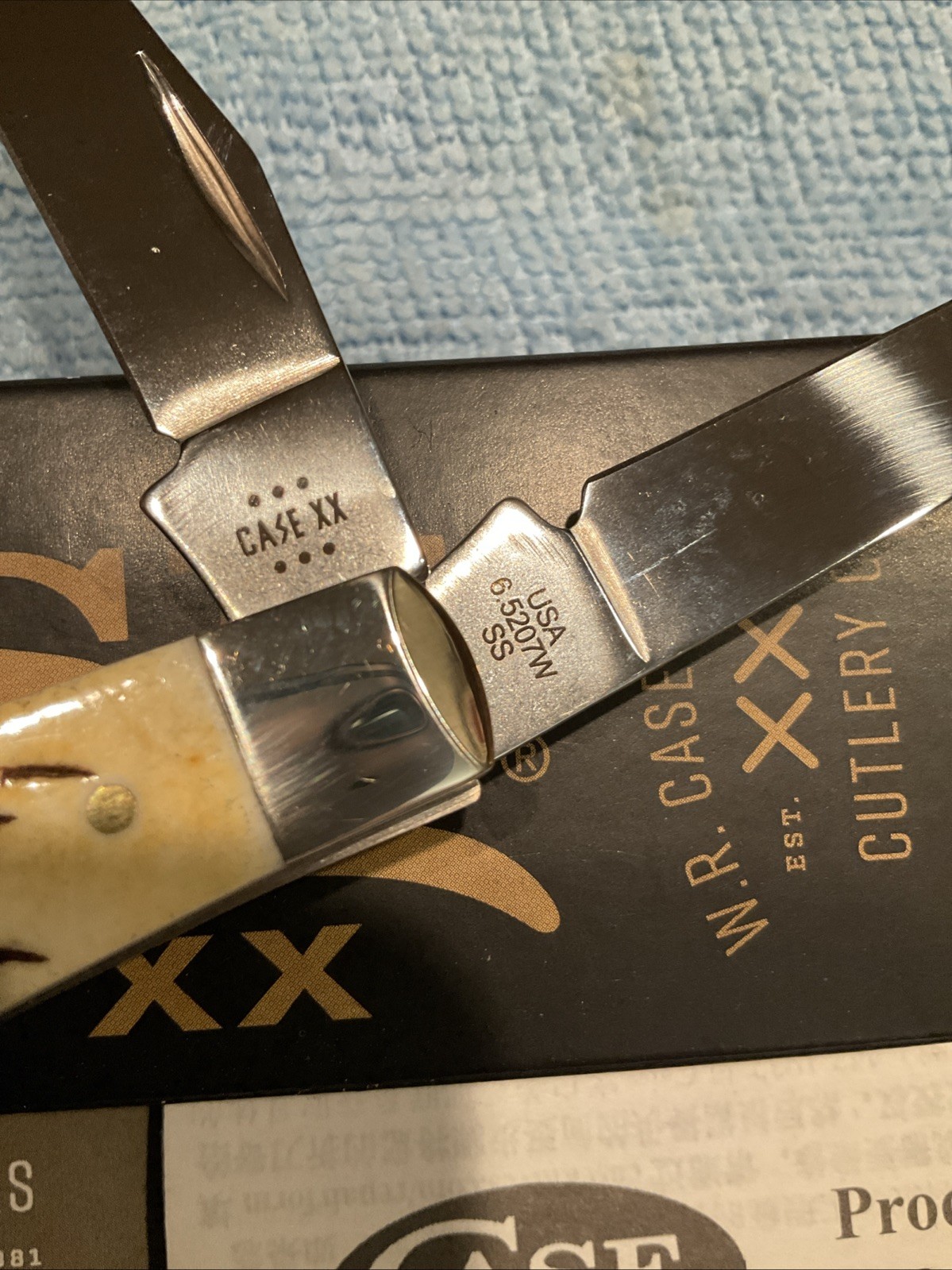 Case XX 6.5207W SS Mini Trapper 2 Blade Bone Stag Wharncliffe 2024 NIB