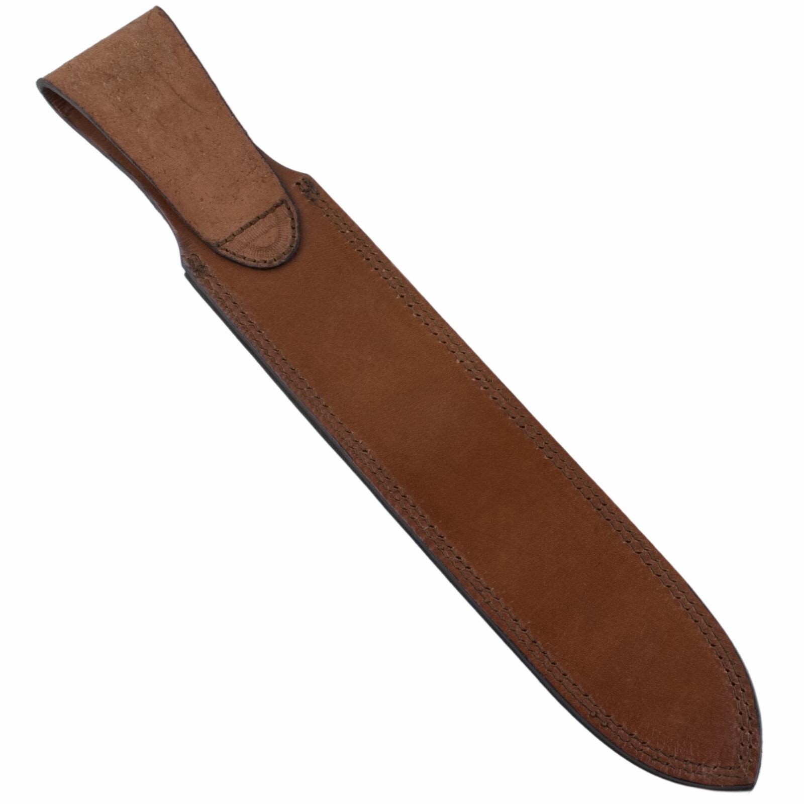 Brown Leather Straight Fixed Blade Knife Sheath Fits 12″ Blade 661216